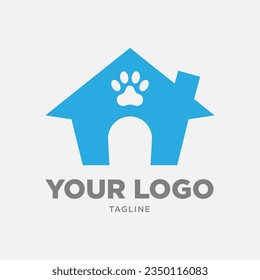 dog house minimalist vector logo design element