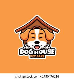 Dog House Pet Care and Animal Logo Design