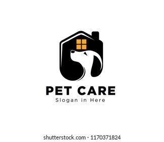 Dog House Pet Care Logo Design