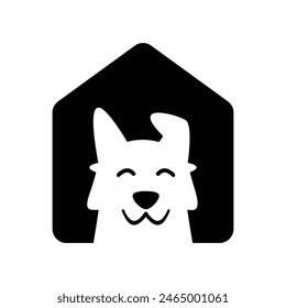 dog house pet home logo icon vector template