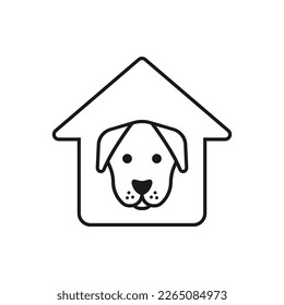 Dog house, pet house icon design isolated on white background. Vector illustration