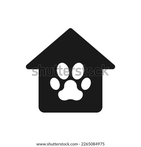 Dog house, pet house icon design isolated on white background. Vector illustration
