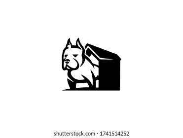 Dog House Pet Logo Vector