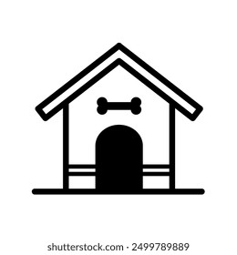 dog house simple vector icon

