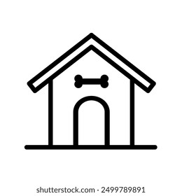 dog house simple vector icon

