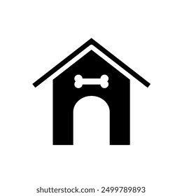 Icono de Vector simple de la casa del perro

