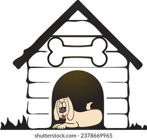A dog house is a small, sheltered structure designed for dogs to provide them with protection from the elements and a cozy, secure space to rest and relax outdoors.