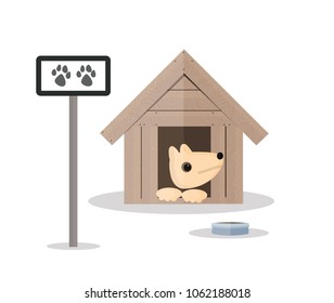 dog house stock vector illustration