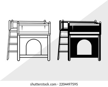 Dog House SVG Printable Vector Illustration