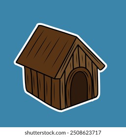 Dog House Training Vector Illustration