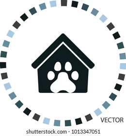 Dog house vector icon
