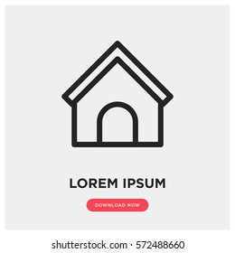 Dog house vector icon
