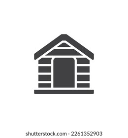 Dog house vector icon. filled flat sign for mobile concept and web design. Dog kennel glyph icon. Symbol, logo illustration. Vector graphics