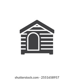 Dog house vector icon. filled flat sign for mobile concept and web design. Dog Kennel glyph icon. Symbol, logo illustration. Vector graphics