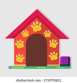 dog house vector illustration in flat style