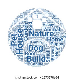 dog house word cloud. tag cloud about dog house