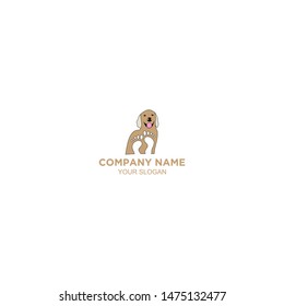 Dog and Human Feet Logo Design Vector