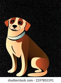 A dog is a human's best friend. cute friend dogs in nature.