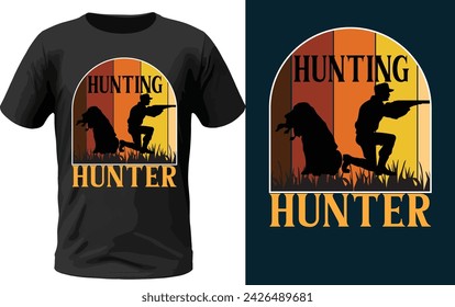 Dog Hunter and Dog hunter t shirt design