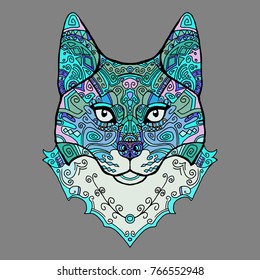 dog with a husky pattern