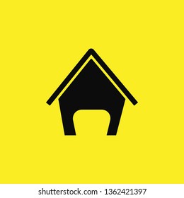 dog hut icon vector