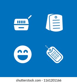 dog icon. 4 dog set with pet, dog tag and goofy vector icons for web and mobile app