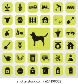 dog icon. agriculture set. vector sign symbol on white background