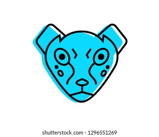 Dog icon. Animal symbol. Pet pictogram, linear colorful vector sign isolated