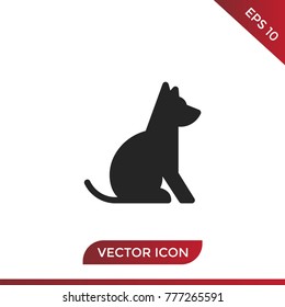 Dog icon. Animal vector sign.