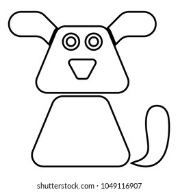 Dog icon black color