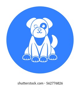 Dog icon in black style isolated on white background. Animal One symbol stock vector illustration
