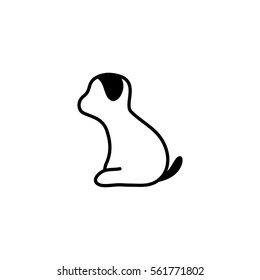 Dog Icon Black White Symbol Stock Vector (Royalty Free) 561771802 ...