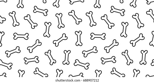 Dog Icon. Dog Bone. Puppy. Vector Illustration Wallpaper Seamless Pattern Background