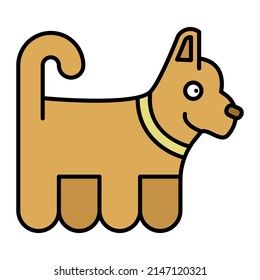 Dog Icon Cartoon. Cute Puppy animal Character Symbol Vector
