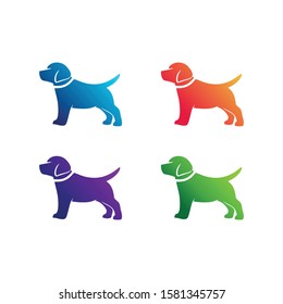 dog icon collorfull, vector dog, icon dog-vektor