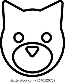 Dog  icon con isolated on white background