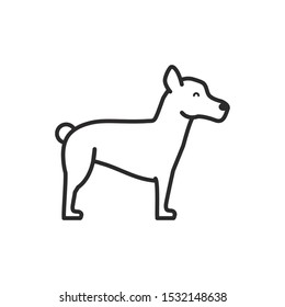 Dog icon design, Mascot pet animal nature cute and puppy theme Vector illustration