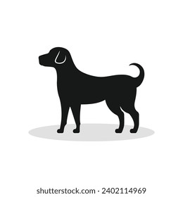Dog icon design vector template. Dog silhouette vector illustration