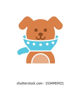 Dog icon design, Veterinary pet mascot domestic animal friendship care and lifestyle theme Vector illustration