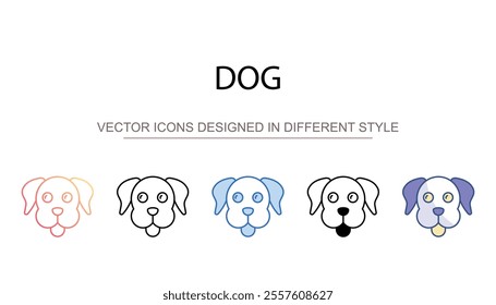 Dog icon design with white background stock illustration