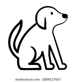 Dog Icon With Dooldles Handdrawn Style For Animal and Pet Care