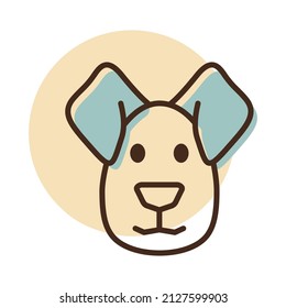 Dog icon. Farm animal vector illustration. Agriculture sign. Graph symbol for your web site design, logo, app, UI. EPS10.