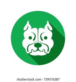 Dog icon flat design for website or smart phone screen application vector