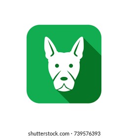 Dog icon flat design for website or smart phone screen application vector