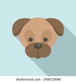 Dog icon. Flat illustration of dog vector icon for web design