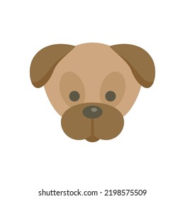 Dog icon. Flat illustration of dog vector icon isolated on white background