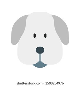 Dog icon in flat style