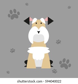 dog icon in flat style
