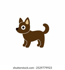 Dog icon. Flat vector illustration in black on white background.
