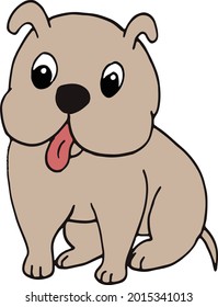 dog icon. hand drawn doodle. vector, cartoon, minimalism pet animal cute funny